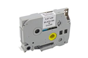 Compatible Brother TZE 131 Label Tape - BK on CL - 12mm x 8m