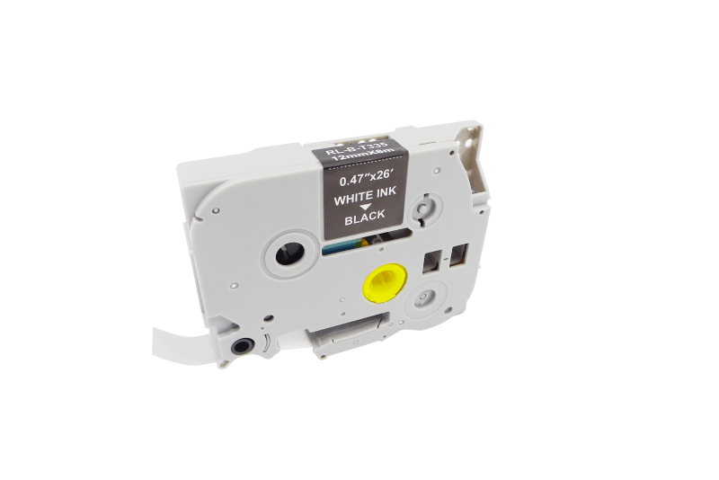 Compatible Brother TZE 335 Label Tape - WH on BK - 12mm x 8m