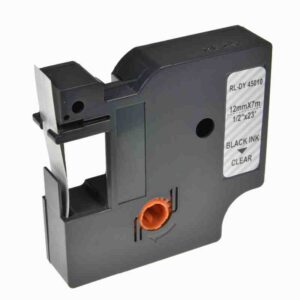 Compatible Dymo D1 45010 Label Tape - BK on CL - 12mm x 7m