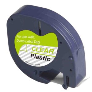 Compatible Dymo LT 16952 Label Tape - BK on CL - 12mm x 4m
